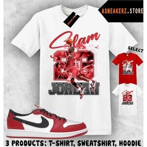 Shirt To Match Aj 1 Low Og Chicago Matching Mj Icon 23 Slam T-Shirt